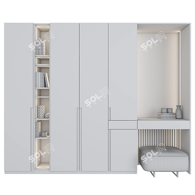 Modern Milan Hallway Organizer 3D model image 3