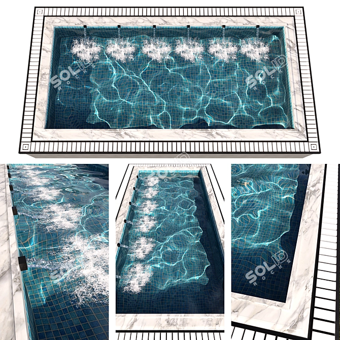 Crystal Clear Swimming Pool 3D model image 1