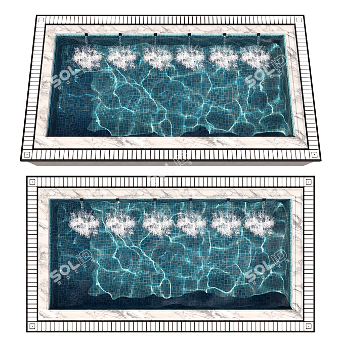 Crystal Clear Swimming Pool 3D model image 3