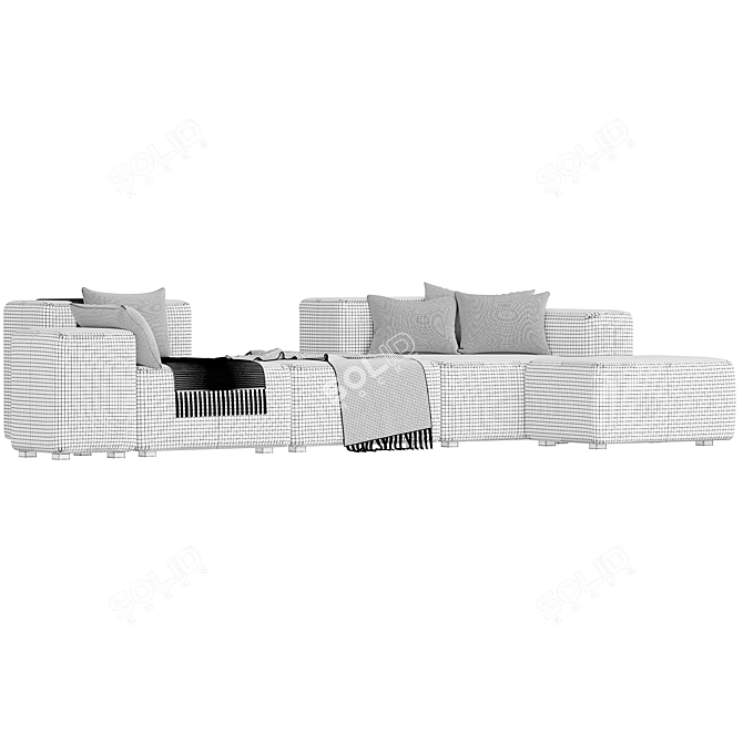Modern Tektonik Sofa - Sleek and Stylish 3D model image 3