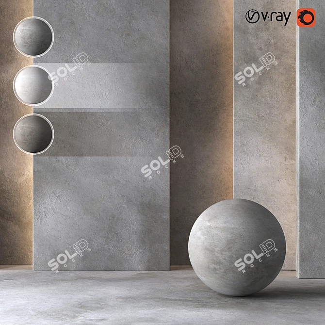 Seamless DrCG Patina Concrete Plaster 3D model image 1