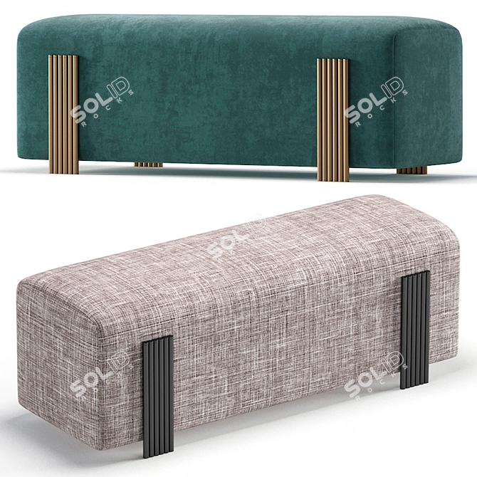 Carrollin Bench by Cazarina Interiors - 3 Colors 3D model image 1