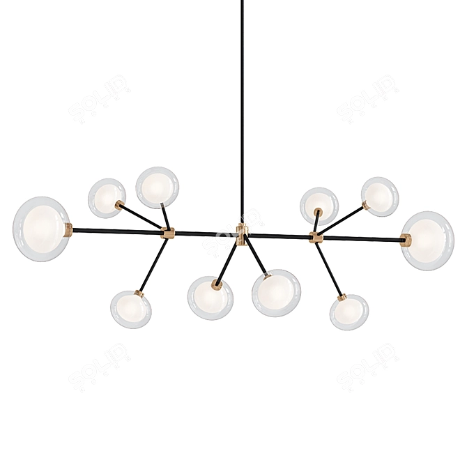 Nabila Linear Chandelier: Elegant Illumination Solution 3D model image 1