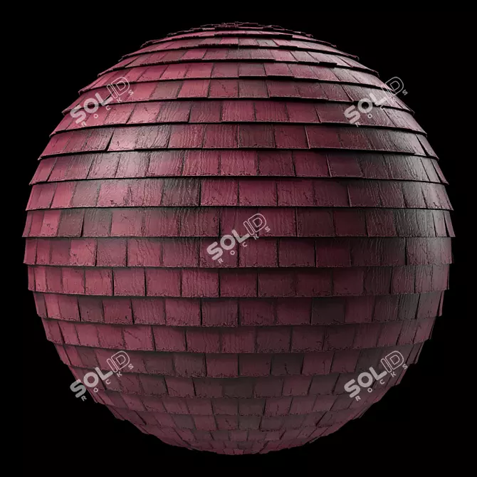 Wood Roof Tile Materials 3D model image 2