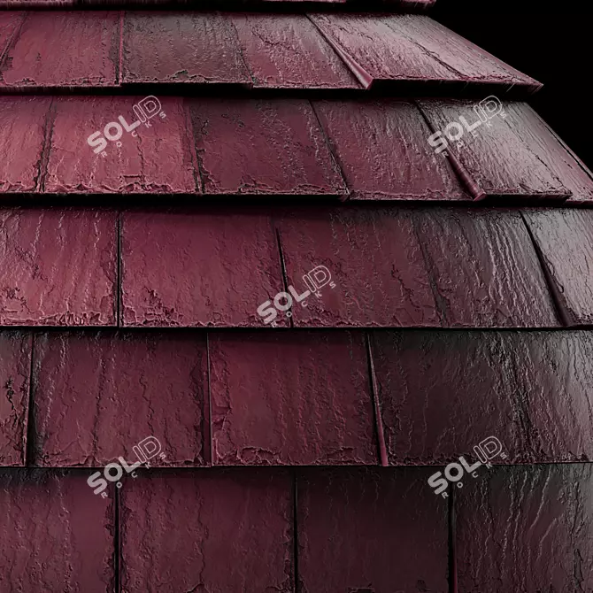 Wood Roof Tile Materials 3D model image 4