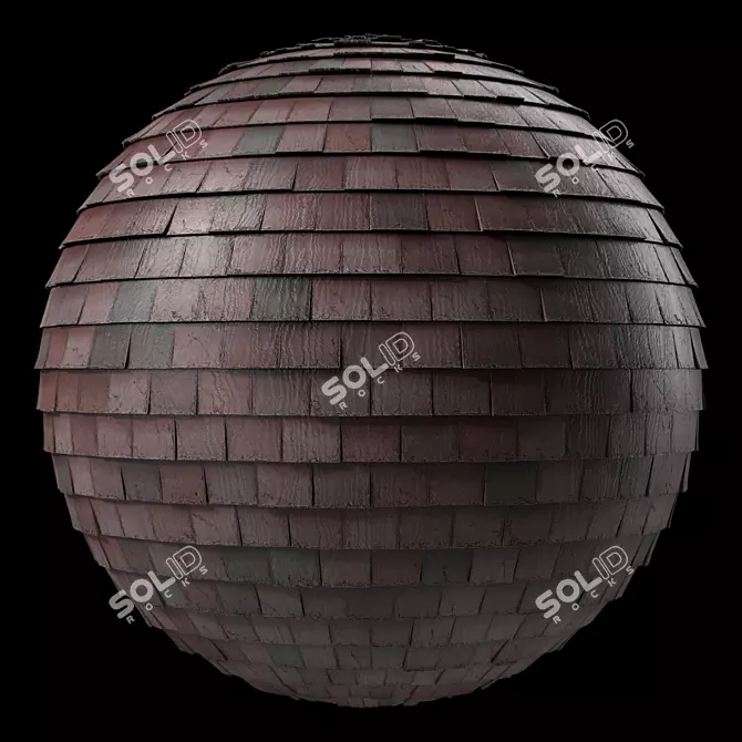 Wood Roof Tile Materials 3D model image 6