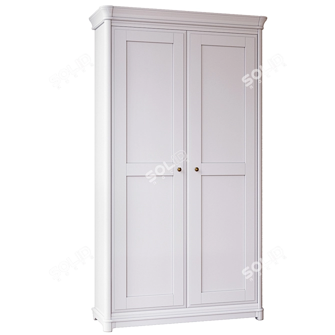 Riviera 2-Door Wooden Wardrobe 3D model image 2