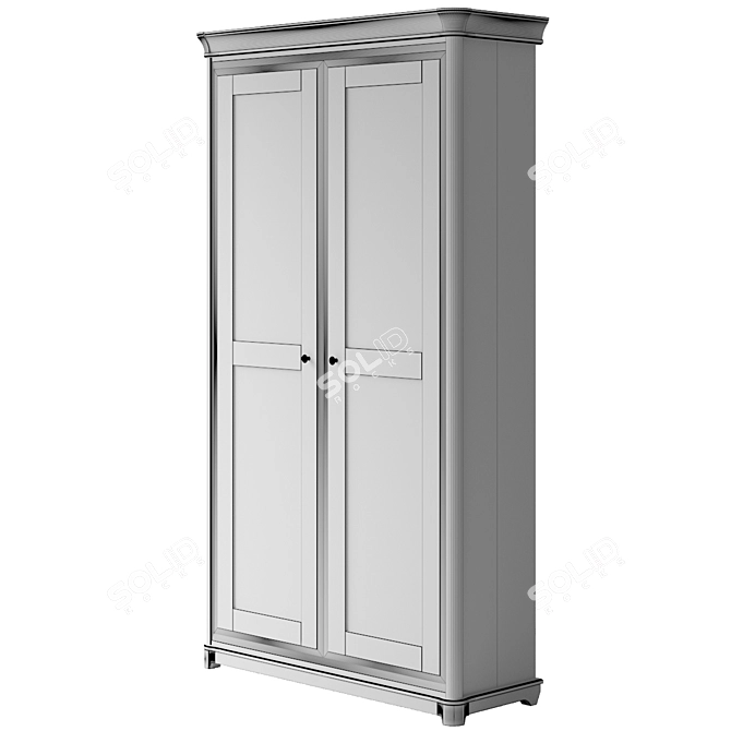 Riviera 2-Door Wooden Wardrobe 3D model image 3