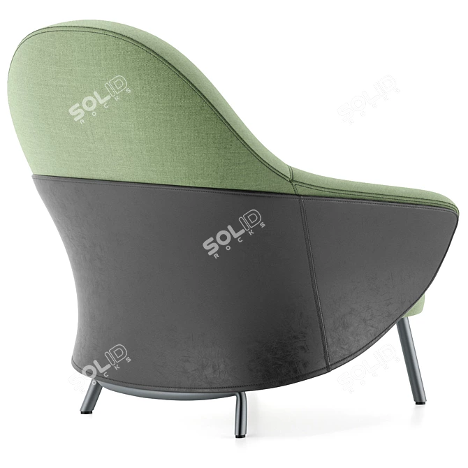 Sophisticated Angie Armchair with High-Resolution Textures 3D model image 3