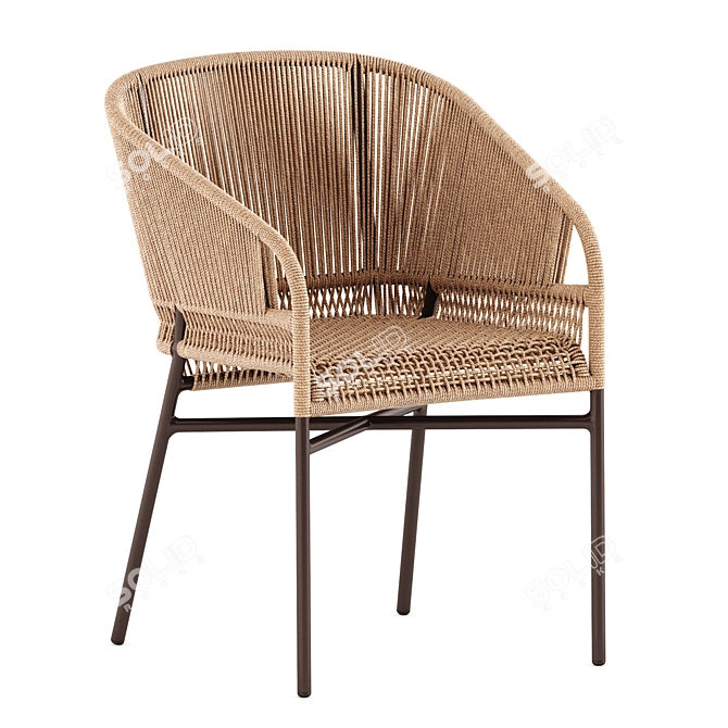 Elegant Outdoor Cricket Chair 3D model image 3