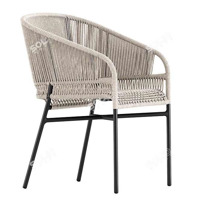 Elegant Outdoor Cricket Chair 3D model image 4