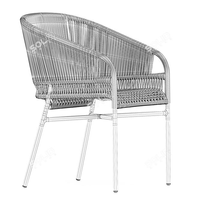 Elegant Outdoor Cricket Chair 3D model image 5