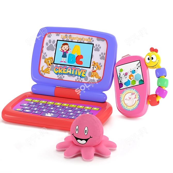 OctoTunes: Musical Baby Laptop 3D model image 1