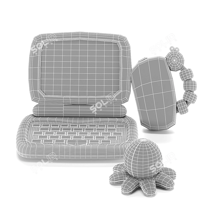 OctoTunes: Musical Baby Laptop 3D model image 4