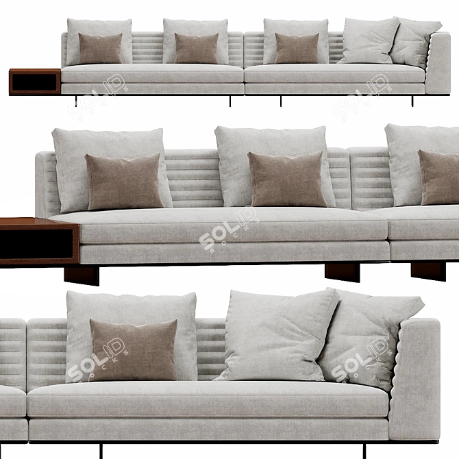 Contemporary Minotti Roger Sofa 3D model image 3