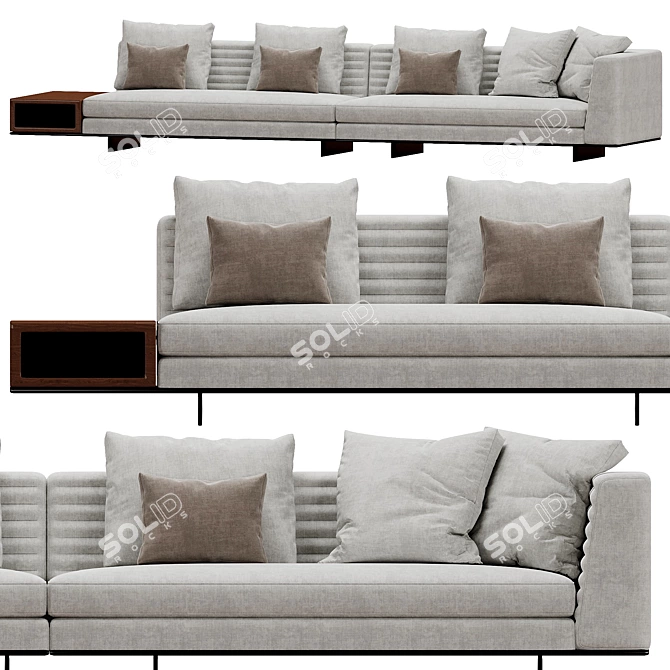 Contemporary Minotti Roger Sofa 3D model image 5