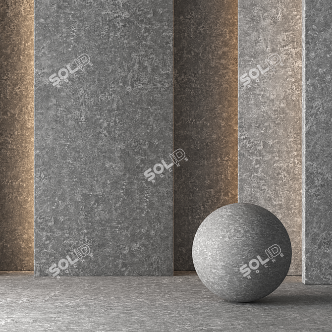 High-Res Seamless Concrete Texture 3D model image 6