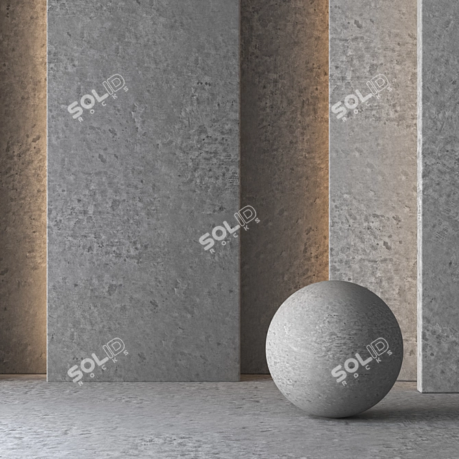 Seamless Concrete Texture Pack 3D model image 2