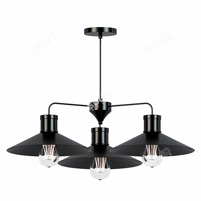 Industrial Pendant Light: Modern Millimeter Design 3D model image 1