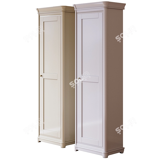 RIVIERA Wooden Wardrobe: Elegant and Spacious 3D model image 1