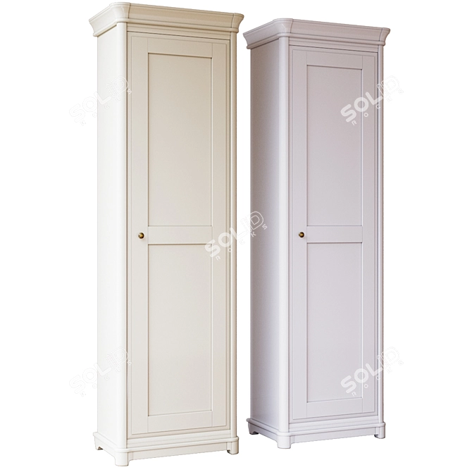 RIVIERA Wooden Wardrobe: Elegant and Spacious 3D model image 2