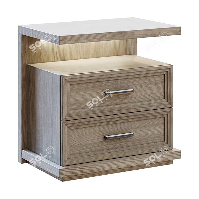 Riverside Wooden Metal Accent Table 3D model image 1