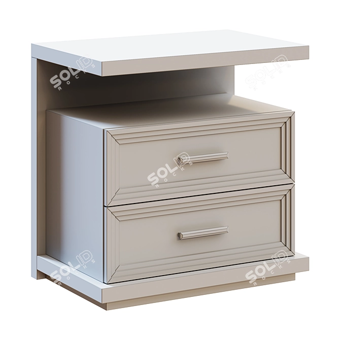 Riverside Wooden Metal Accent Table 3D model image 3