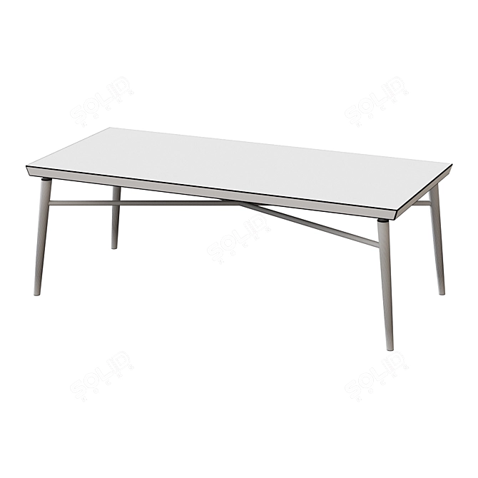 Elegant Willow Coffee Table 3D model image 1