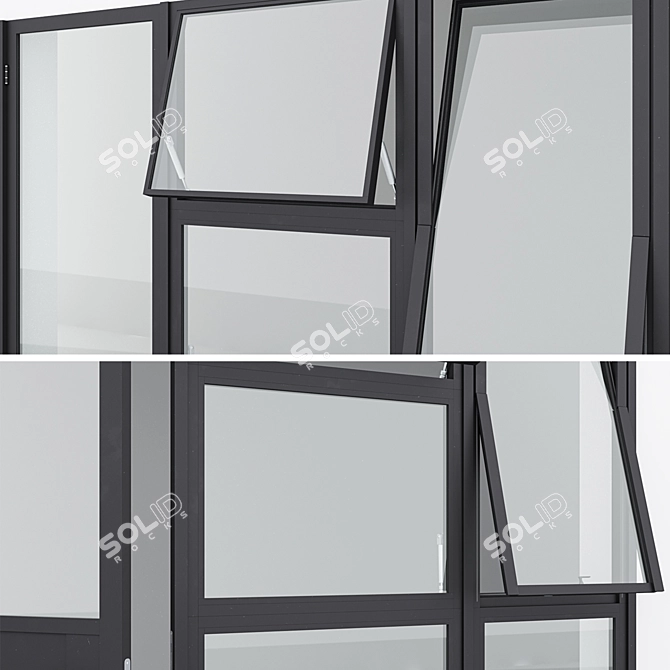 Sleek Aluminum Door: Modern Design 3D model image 2