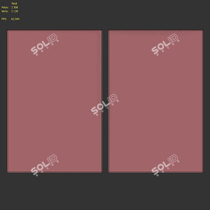 Modern Abstract Picture Frame Set 3D model image 7