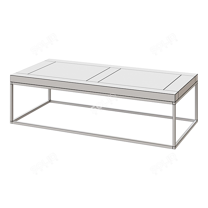 Pottery Barn Malcolm 60" Coffee Table 3D model image 2