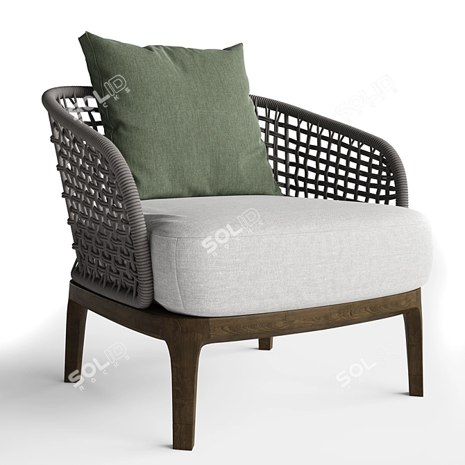 Italian Elegance: Lungotevere Armchair 3D model image 1