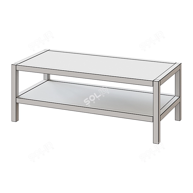 Elegant Isaac 46" Coffee Table 3D model image 2