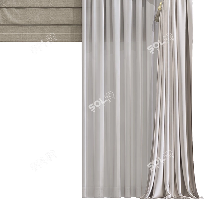 Stylish Curtain 953: Perfect Design 3D model image 3