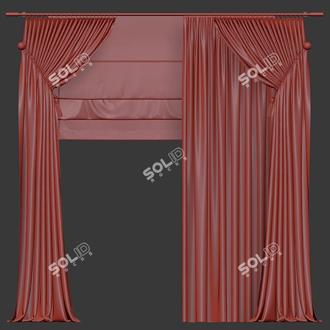 Stylish Curtain 953: Perfect Design 3D model image 4