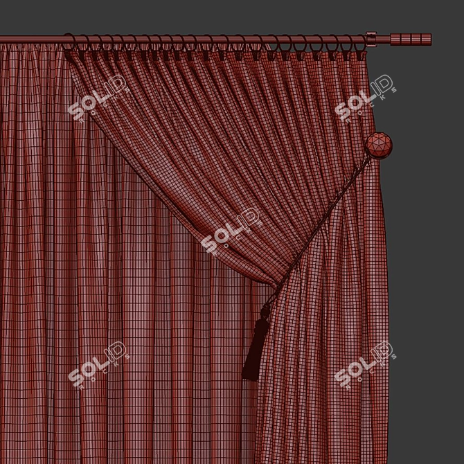 Stylish Curtain 953: Perfect Design 3D model image 5