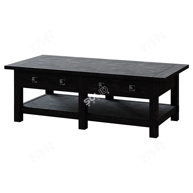 60" Benchwright Rectangular Coffee Table 3D model image 1