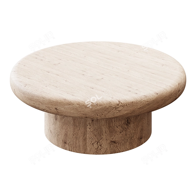 Pottery Barn Round Coffee Table 3D model image 1