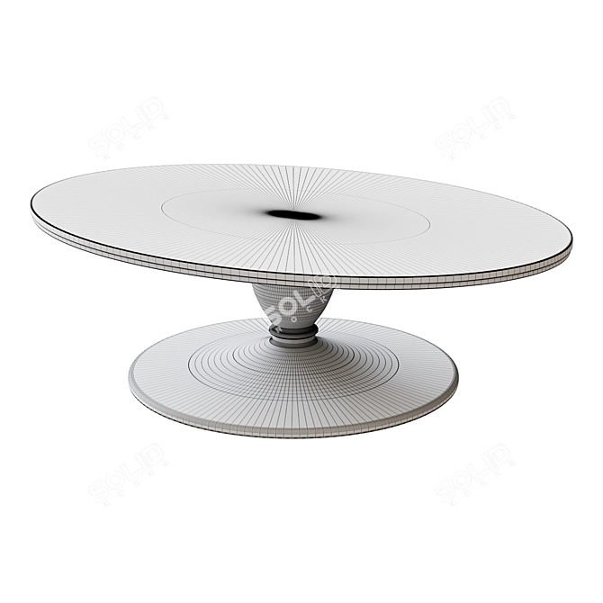 Elegant Chapman 52" Marble Table 3D model image 2