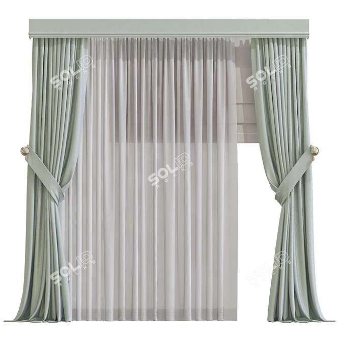 Revamped & Retopologized Curtain 3D model image 1