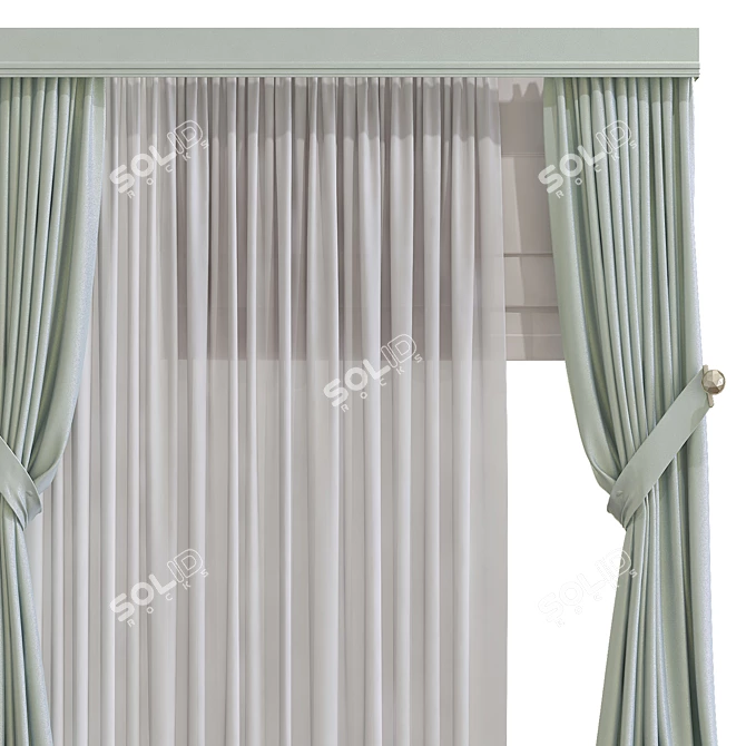 Revamped & Retopologized Curtain 3D model image 2