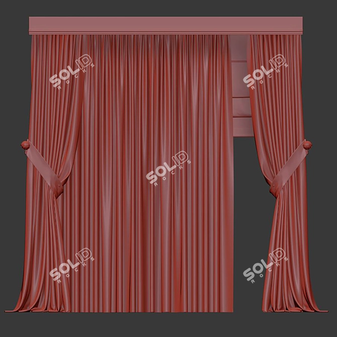 Revamped & Retopologized Curtain 3D model image 4