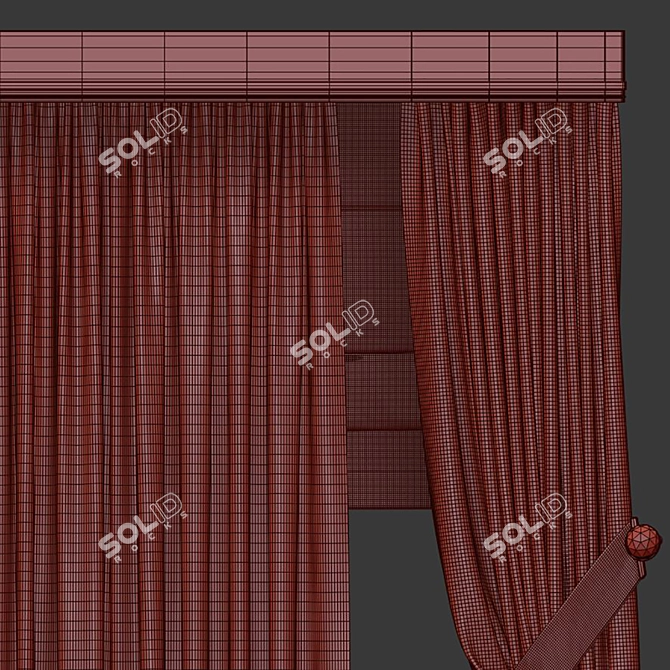 Revamped & Retopologized Curtain 3D model image 5