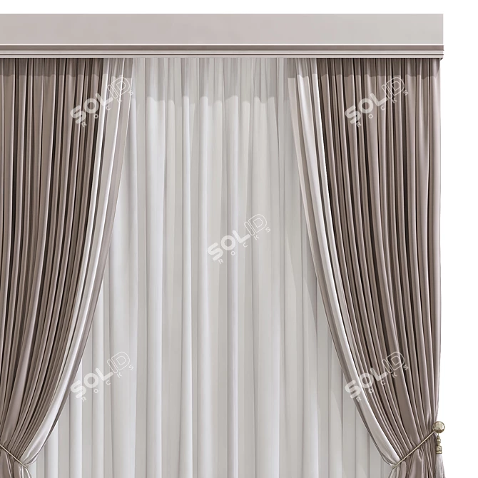 Elegant Drapery 960 3D model image 2