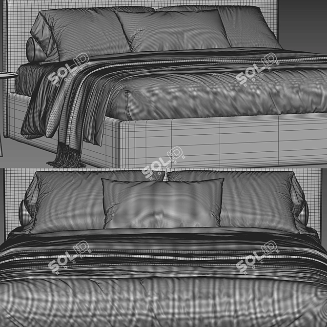 Modern BoConcept Houston Bed 3D model image 4