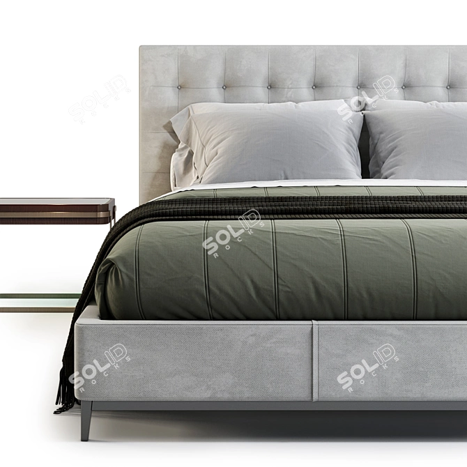 RH Italia Leather Box Bed 3D model image 4