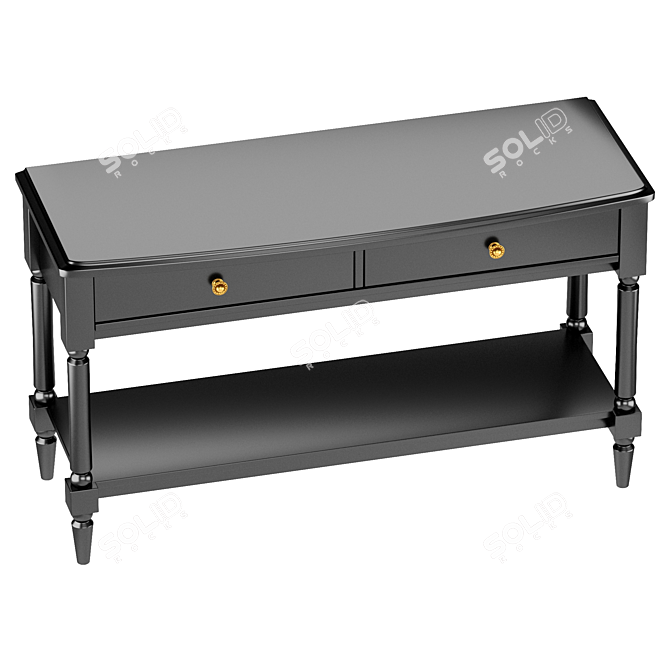 Vintage Blues Console Table 3D model image 3