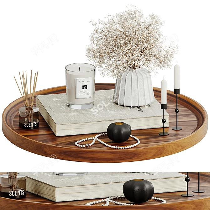 Elegant Decor Set 02 3D model image 1