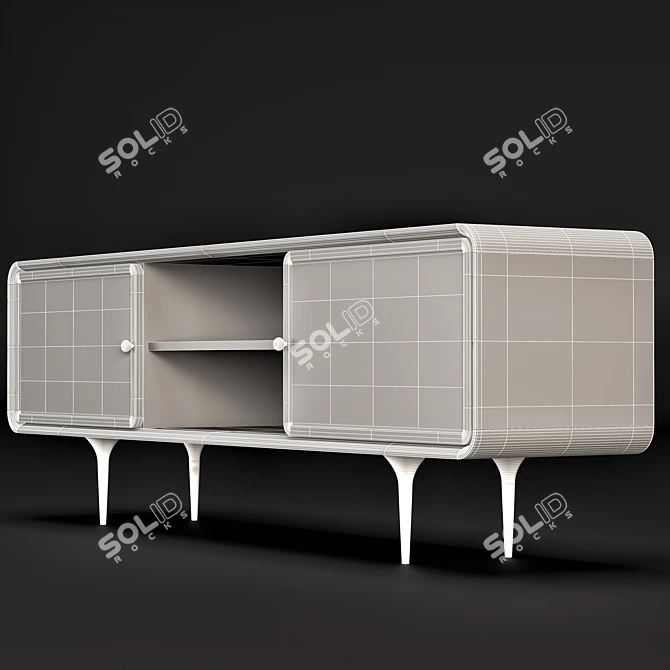 Boho Style TV Stand - Modern and Functional 3D model image 5