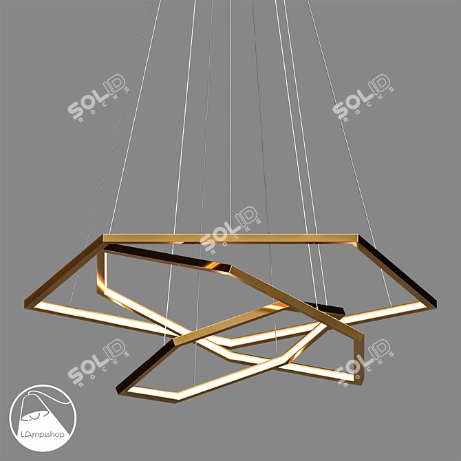 Elegant Voser Chandelier - Luxurious Lighting 3D model image 1